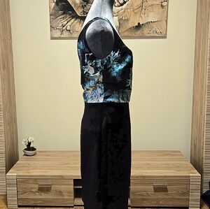 T TAHARI - Hallie Dress- sz 8 - Navy/Green